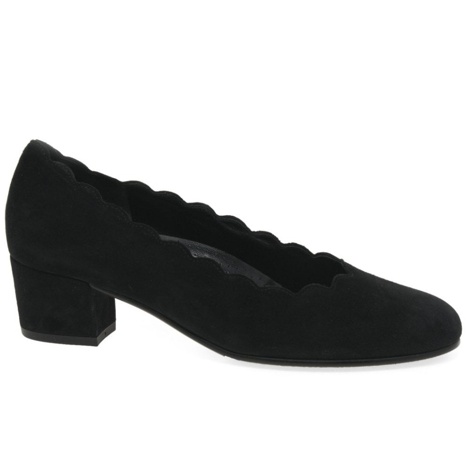 Gabor Daim Noir | Escarpins Femme Gigi Exclusifs